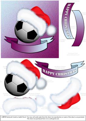 Christmas Football - Maroon & Blue