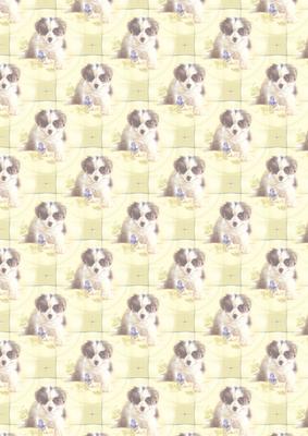 Puppy with Butterfly Vellum