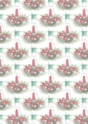 Christmas Gerberas - Green - Large Vellum