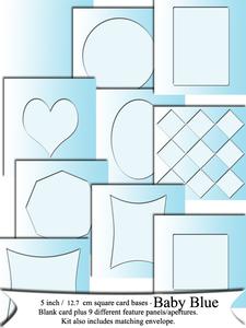 Baby Blue Shaded Cards