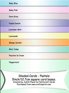 Shaded Cards - Pastel Squares