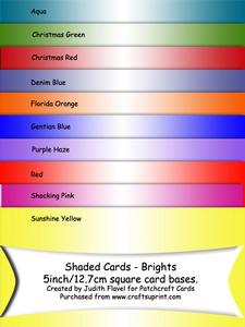 Shaded Cards - Bright Squares