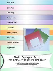 Shaded Envelopes - Pastel Squares