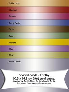 Shaded Cards - A6 - Earthy