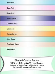 Shaded Cards - A6 - Pastels