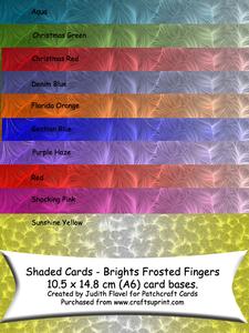 Shaded Cards - A6 - Brights Frosty Fingers