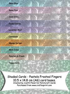 Shaded Cards - A6 - Pastels Frosty Fingers