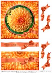 Orange Dahlia a - with Love