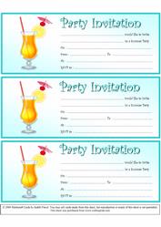 Party Invitations - Summer Drinks 2