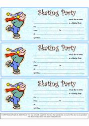 Party Invitations - Skating 1