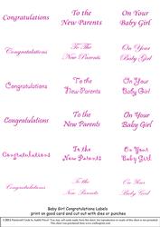 New Baby Captions - Girl Dark Pink