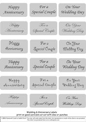 Captions - Wedding/anniversary - Black on Silver