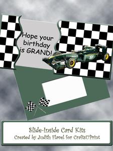 Slide-inside Racing Car Green