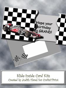 Slide-inside Racing Car Silver