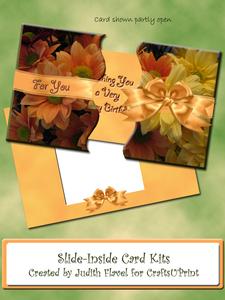 Slide-inside Chrysanthemums & Ribbons