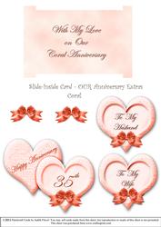 Inserts for Slide-inside Kit - Our Anniversary - Coral