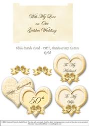 Inserts for Slide-inside Kit - Our Anniversary - Golden