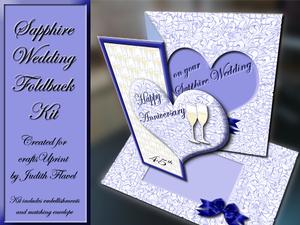 Sapphire Wedding Hearts Foldback Kit
