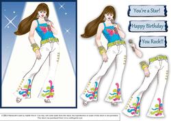 You Rock - Brown Hair Costume 2