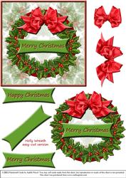 Holly Wreath - Easy Cut Version