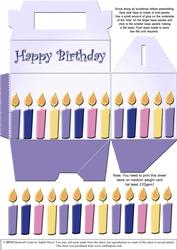 Gable-top Box - Birthday Candles Lilac