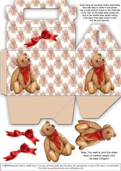 Gable-top Box - Teddy's Red Bow