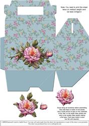 Gable-top Box - Pink Roses