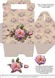 Gable-top Box - Pink Roses 2