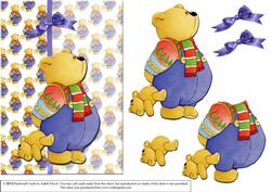 Teddy Twosome - Card Front and 3D