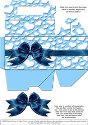 Gable-top Box - White Hearts