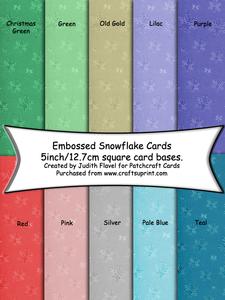 Embossed Snowflakes - 5" Square Cards