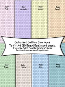 C6 Envelopes - Embossed Lattice - Pastel