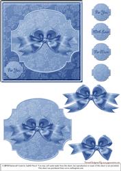 Damask Plaque - Blue