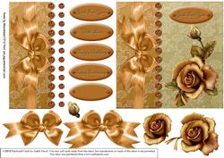Golden Damask & Rose