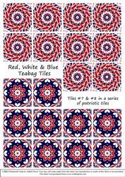 Red, White & Blue Tiles - Set 4