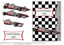 Racing Car - Silver - Fathers Day