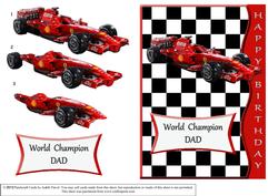 Racing Car - Red - Birthday - Dad