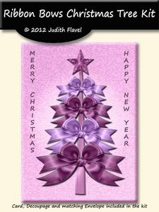 Ribbon Bow Christmas Tree - Pink Orchid