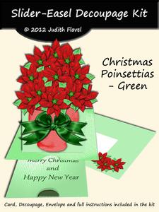 Slider-easel - Poinsettias Green