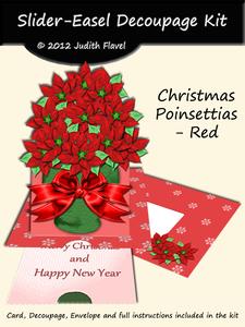 Slider-easel - Poinsettias Red