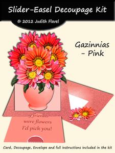 Slider-easel - Floral - Gazinnias Pink