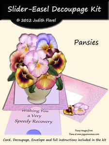 Slider-easel - Floral - Pansies