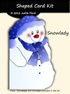 Shaped Card - Snowlady