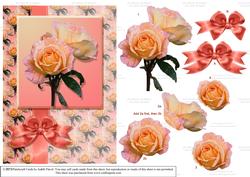 Pretty in Pink Roses - Card Front and Decoupage