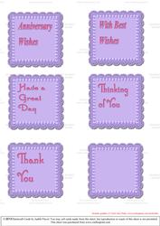 Lacy Squares - Purples - Sentiments