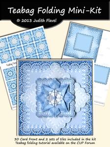 Lacy Blue Squares - Teabag Folding Mini-kit