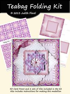 Lacy Pink Squares - Teabag Folding Mini-kit