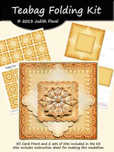 Lacy Yellow Squares - Teabag Folding Mini-kit