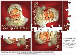Jigsaw Layers - Victorian Santa