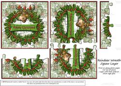 Jigsaw Layers - Reindeer Wreath